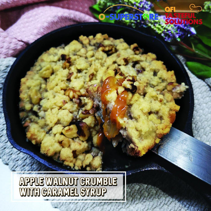 Apple Walnut Crumble with Caramel Syrup - O-SUPERSTORE