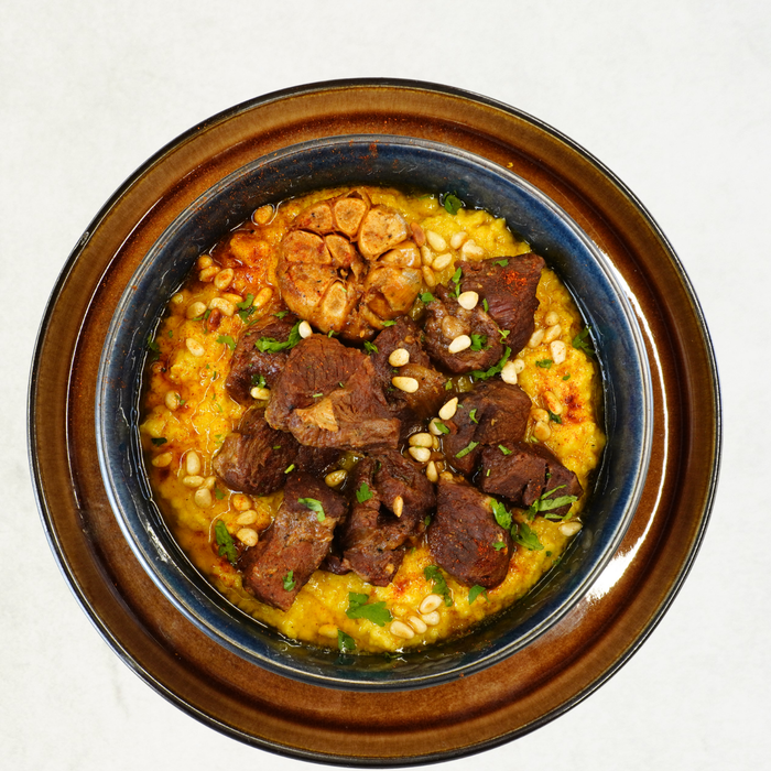 Beef Humba with Buttered Hummus