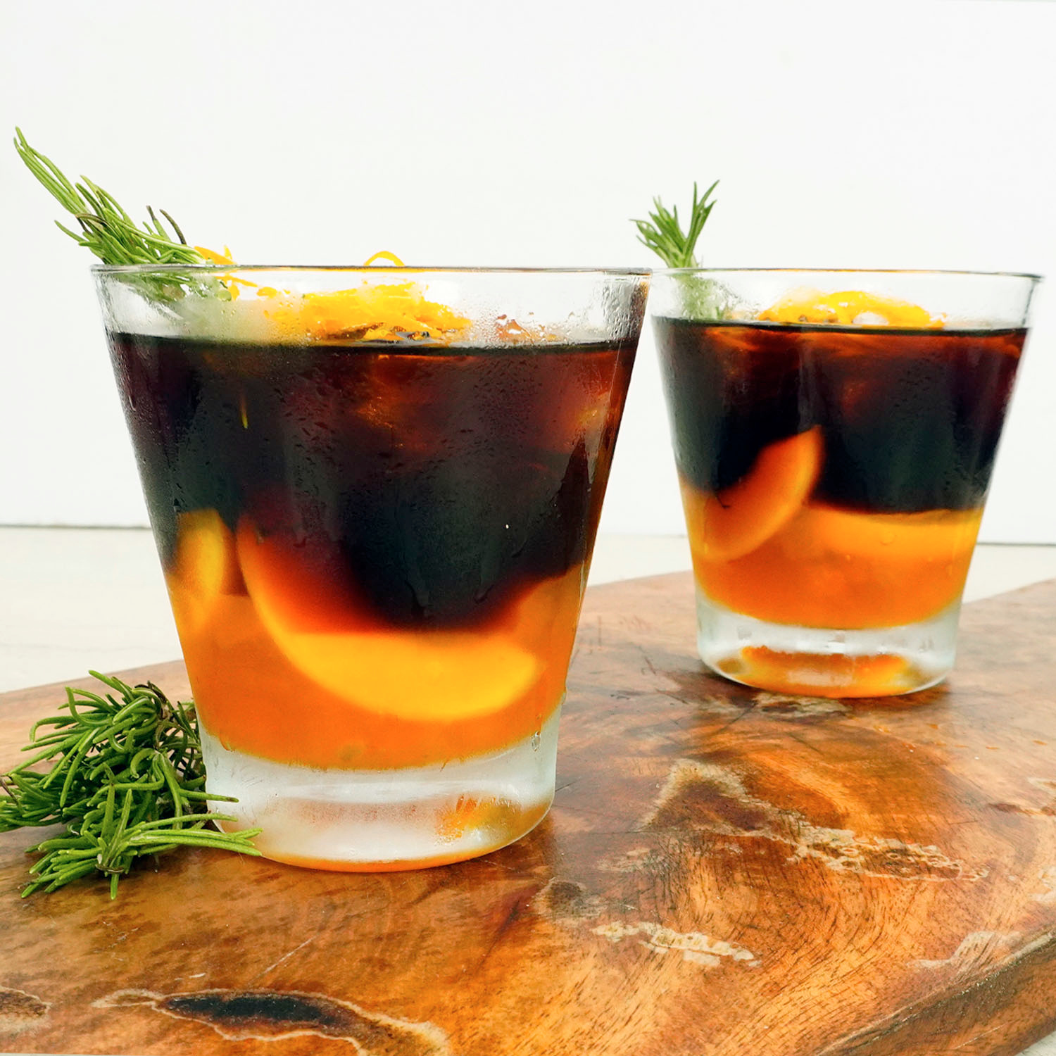Rosemary and Peach Iced Coffee