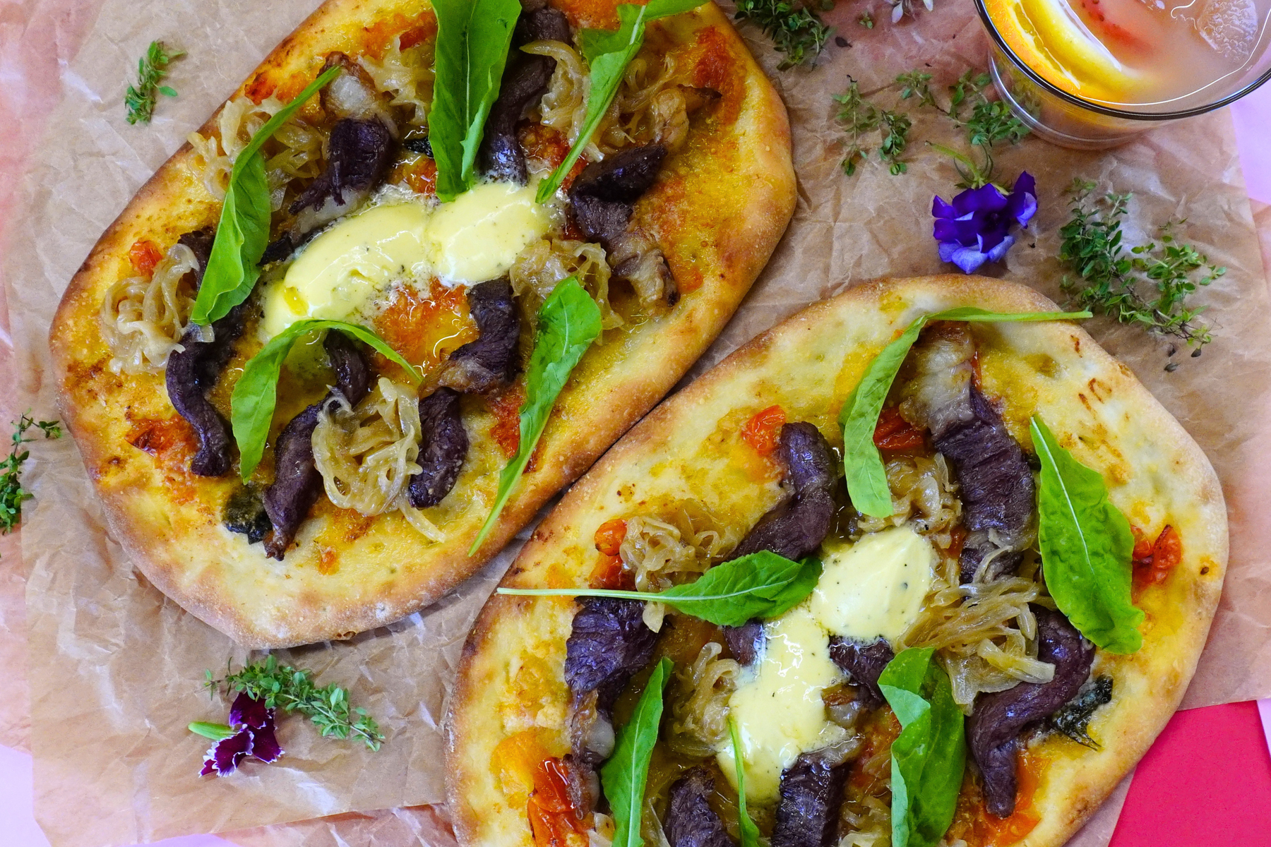 Steak Pizza