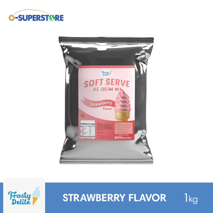 Frosty Delite Premium Strawberry Soft Serve Mix 1kg