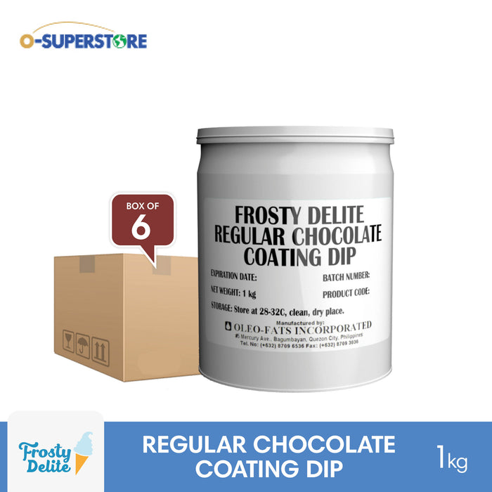 Frosty Delite Regular Chocolate Coating Dip 1kg x 6 - Case