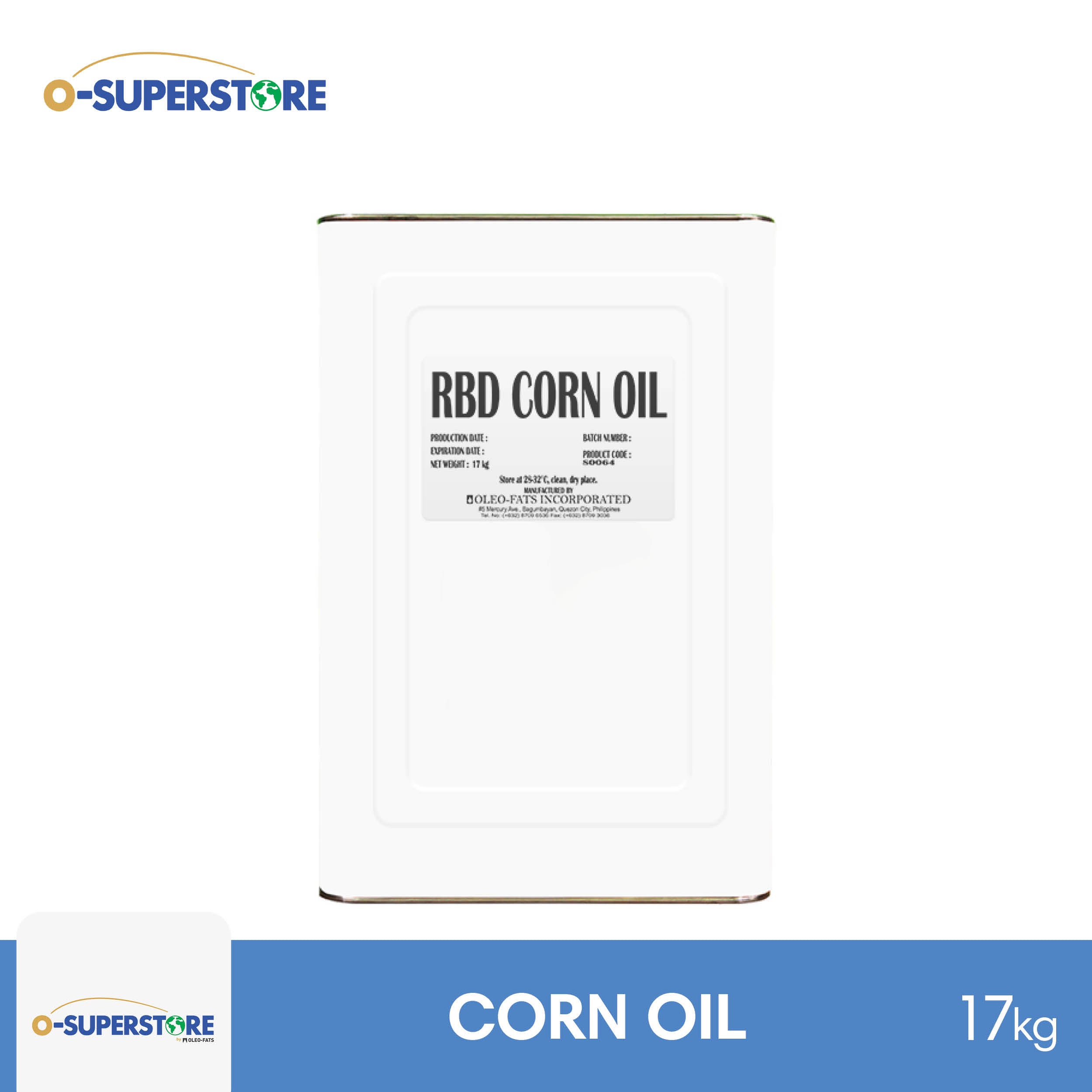Good Oil Rbd RBD Corn Oil 17kg — O-SUPERSTORE