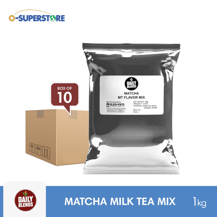 Daily Blends Matcha Milk Tea Flavor Mix 1kg x 10 - Case
