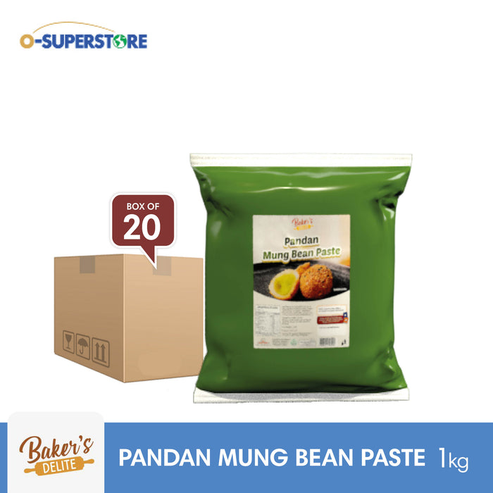 Baker's Delite Pandan Mung Bean Paste 1kg x 20 - Case