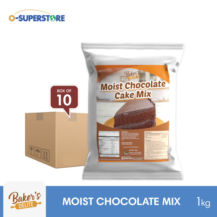 Baker's Delite Moist Chocolate Mix 1kg x 10 - Case