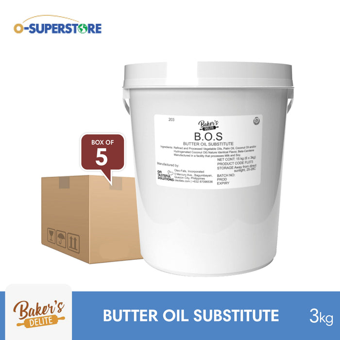 Baker's Delite BOS Butter Oil Substitute 3kg x 5 - Case