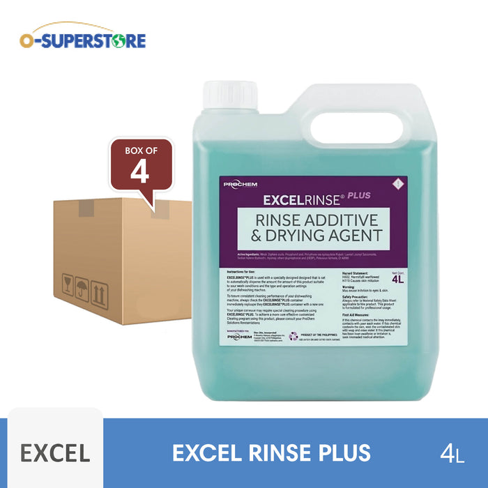 Excel Rinse Plus 4L x 4 - Case