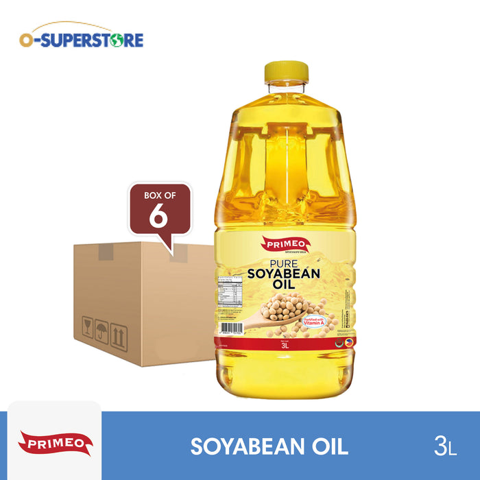 Primeo Pure Soya / Soyabean Oil 3L x 6 - Case