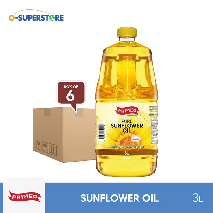 Primeo Pure Sunflower Oil 3L x 6 - Case