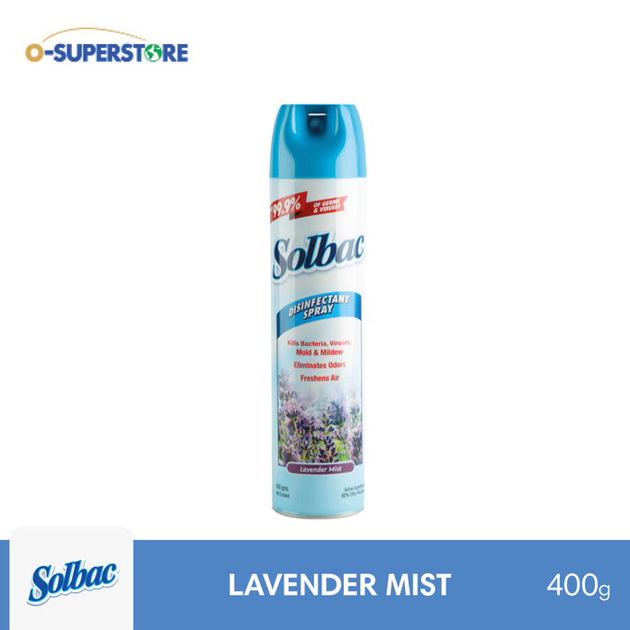 Solbac Disinfectant Spray - Lavender Mist 400g