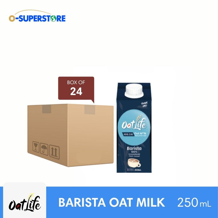 Oatlife 100% Unsweetened Barista Oat Milk 250mL x 24 - Case