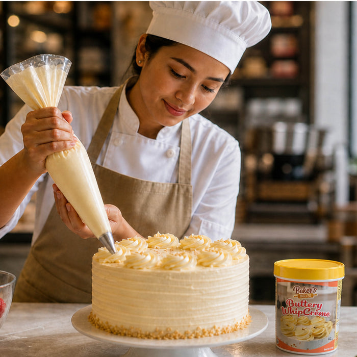 Baker's Delite Buttery Whip Creme/Cream Paste 1kg - 10 Cases