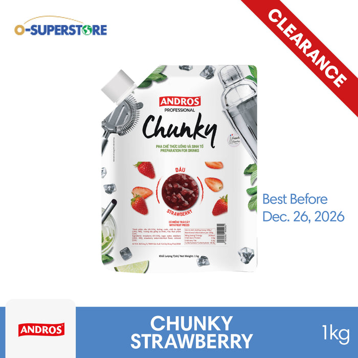 [CLEARANCE SALE] Andros Professional Chunky Strawberry 1kg