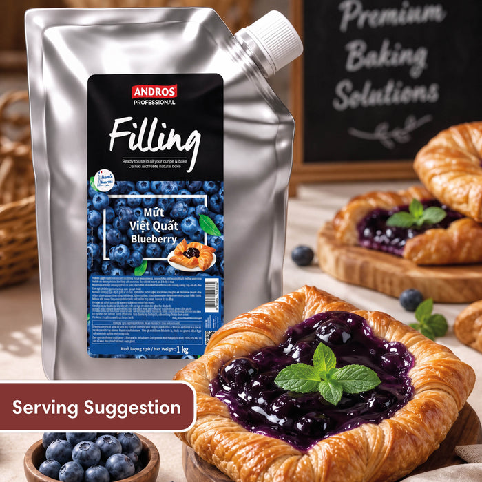 Andros Professional Blueberry Bake-Stable Filling 1kg
