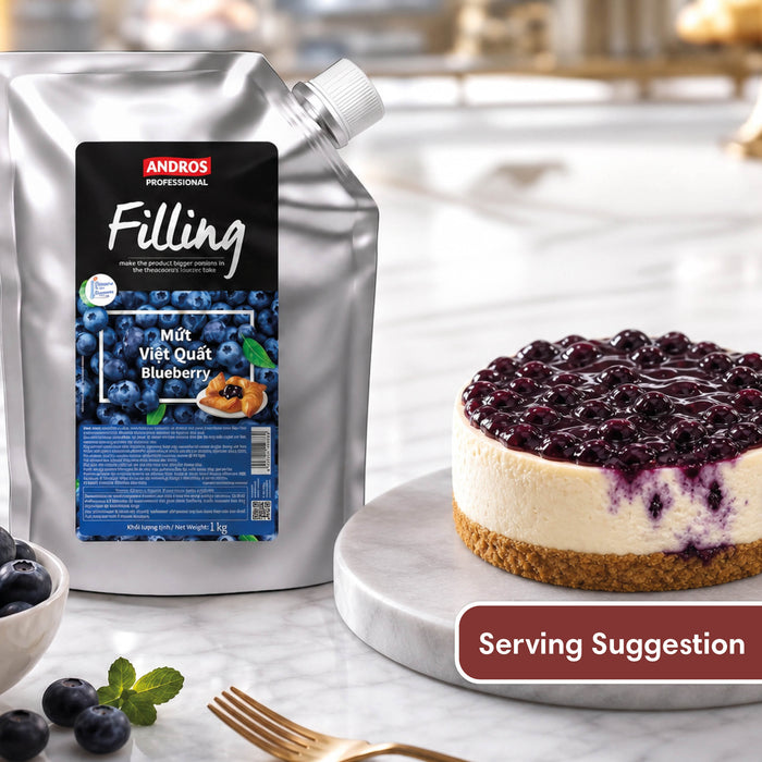 Andros Professional Blueberry Bake-Stable Filling 1kg