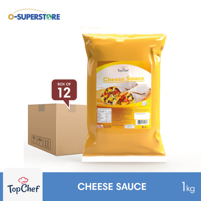 TopChef Cheese Sauce 1kg x 12 - Case | Pefect for Shawarma, Nachos & Fries