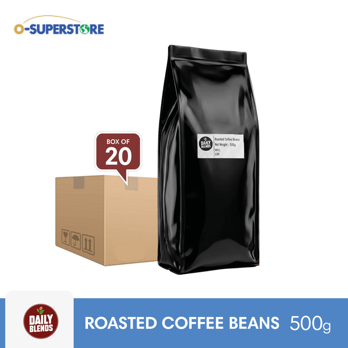 Daily Blends Roasted Coffee Beans (60% Rob, 40% Arab) 500g x 20 - Case