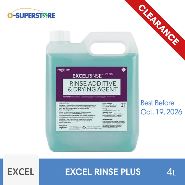 [CLEARANCE SALE] Excel Rinse Plus 4L