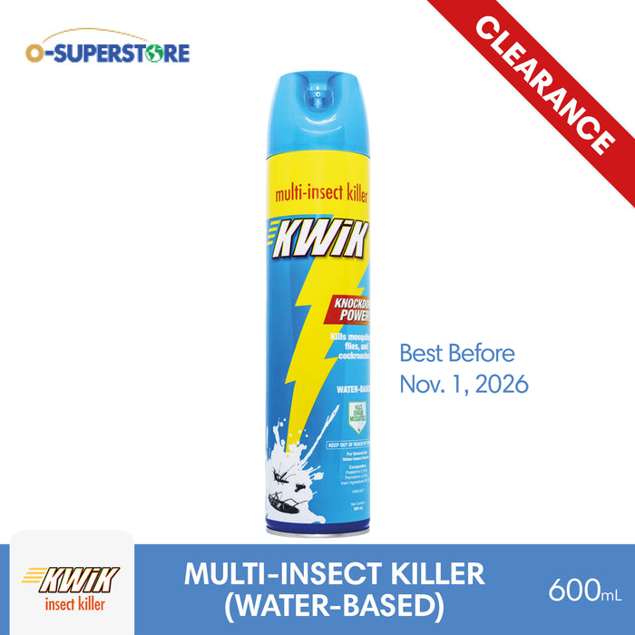 [CLEARANCE SALE] KWIK Multi Insect Killer - Water-Based 600mL