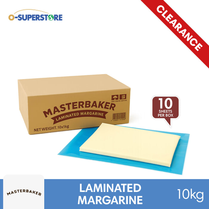 [CLEARANCE SALE] Masterbaker Laminated Margarine 10kg (10 x 1kg Sheets)