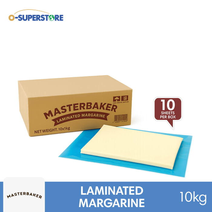Masterbaker Laminated Margarine 10kg (10 x 1kg Sheets)