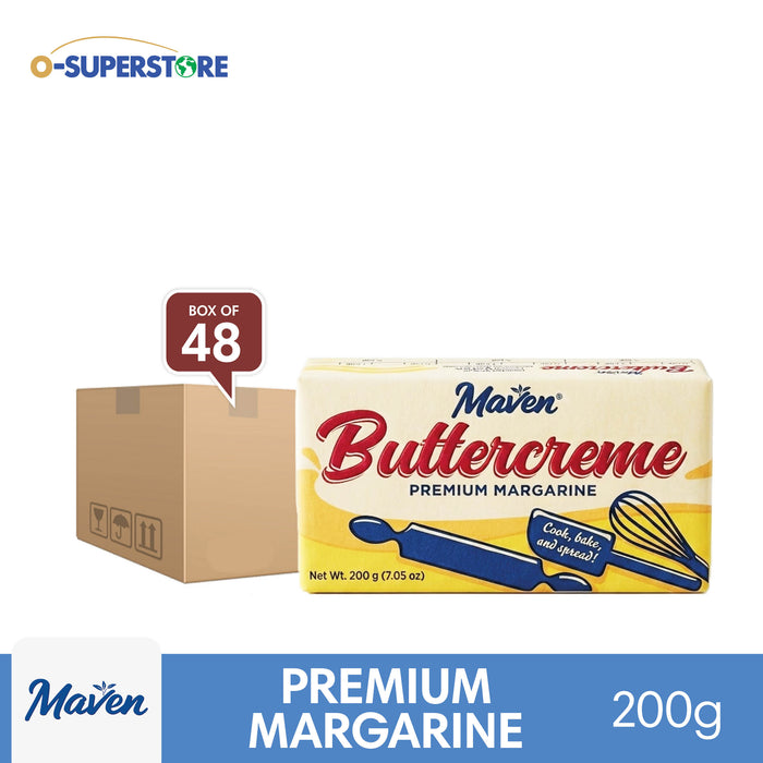 Maven Buttercreme Premium Margarine 200g x 48  - Case