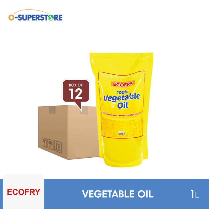 Ecofry Vegetable Oil 1L x 12 - Case