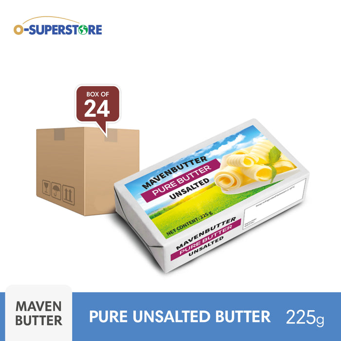 Maven Pure Butter Unsalted 225g x 24 - Case