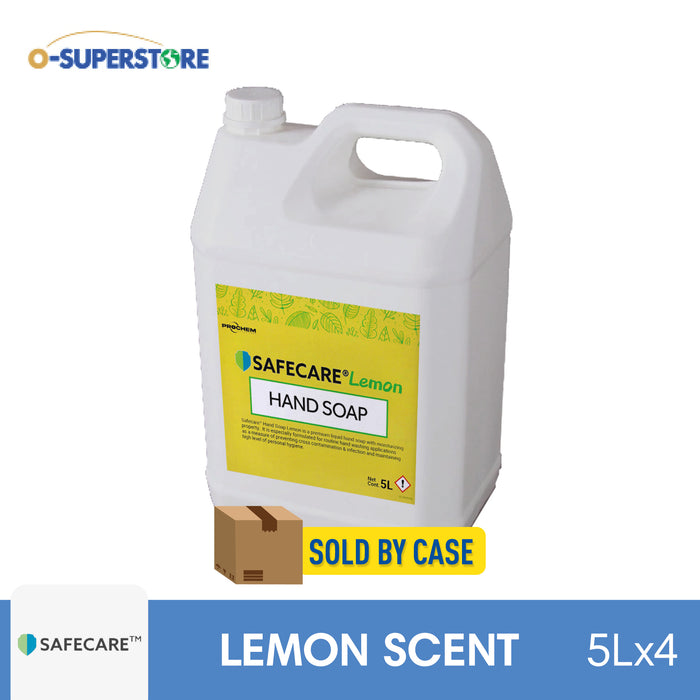 Safecare Hand Soap (Lemon) 5L x 4 - Case