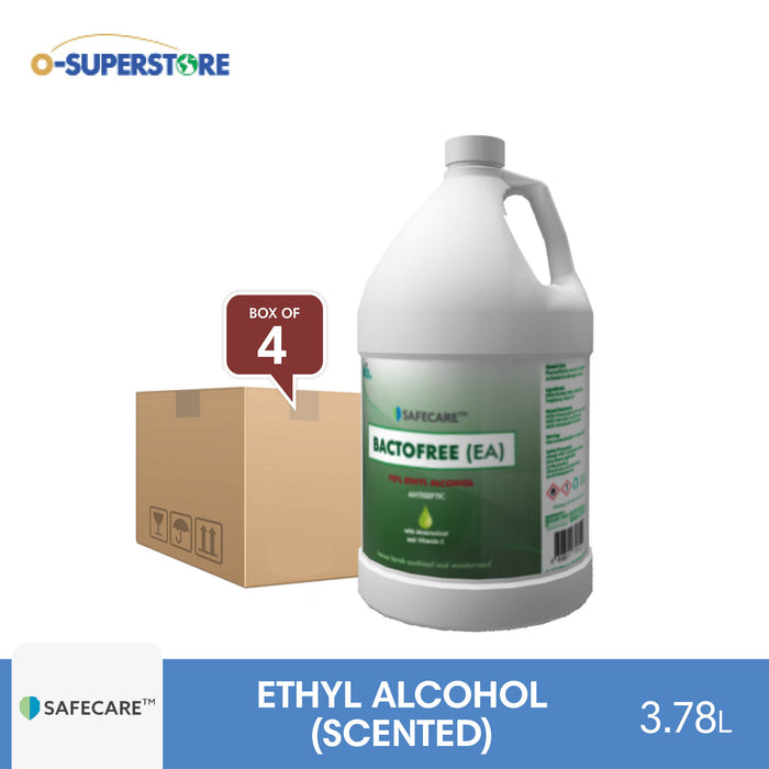 Safecare Bactofree 70% Scented Ethyl Alcohol 3.78L x 4 - Case