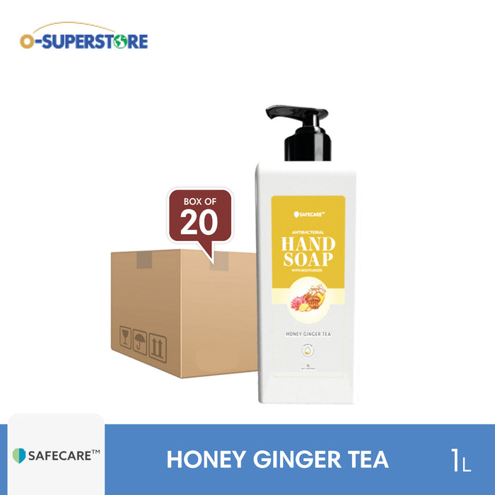 Safecare Antibacterial Honey Ginger Tea Hand Soap  1L x 20 - Case