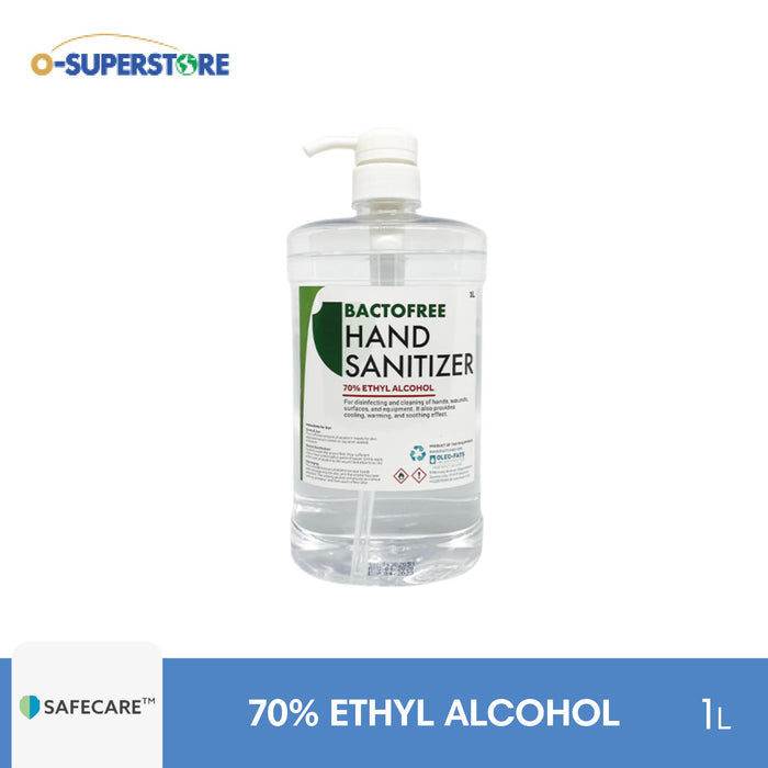 Safecare Bactofree Hand Sanitizer 70% Ethyl Alcohol 1L