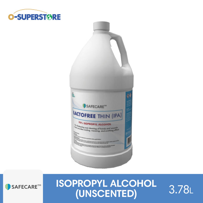 Safecare Bactofree Thin 70% Isopropyl Alcohol 3.78L