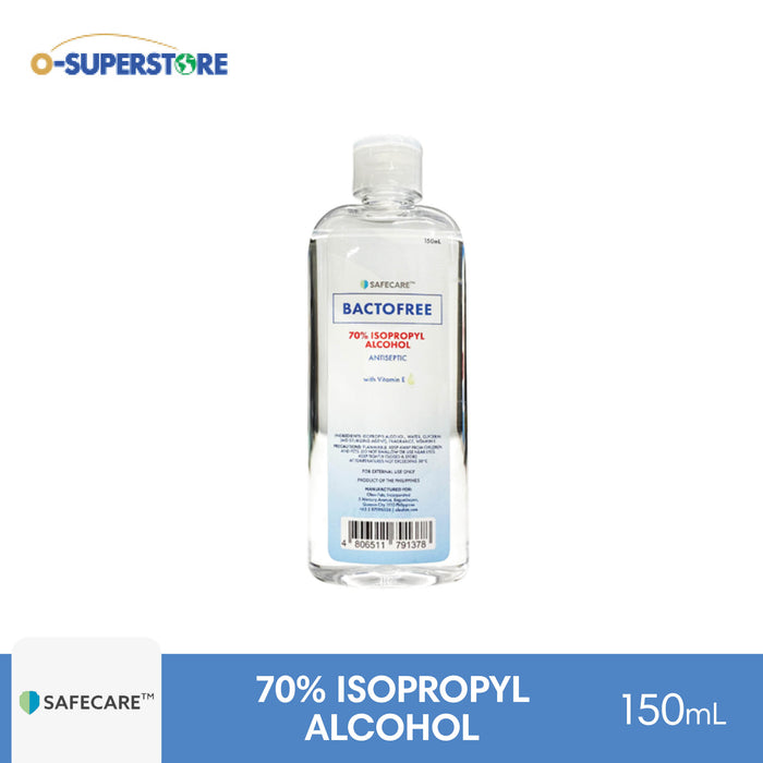 Safecare Bactofree 70% Isopropyl Alcohol 150mL