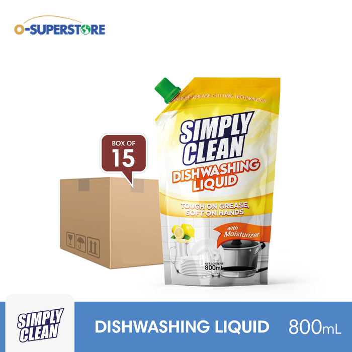 Simply Clean Dishwashing Liquid 800mL x 15 - Case