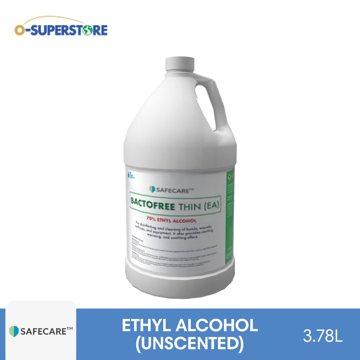 Safecare Bactofree Thin 70% Ethyl Alcohol (3.78L)